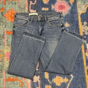 Pilcro Women's Blue Distressed Jeans